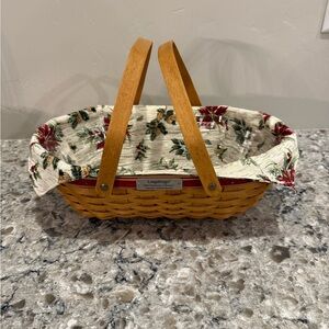 Longaberger 2006 Christmas Collection Nature's Garland Basket with Floral Liner